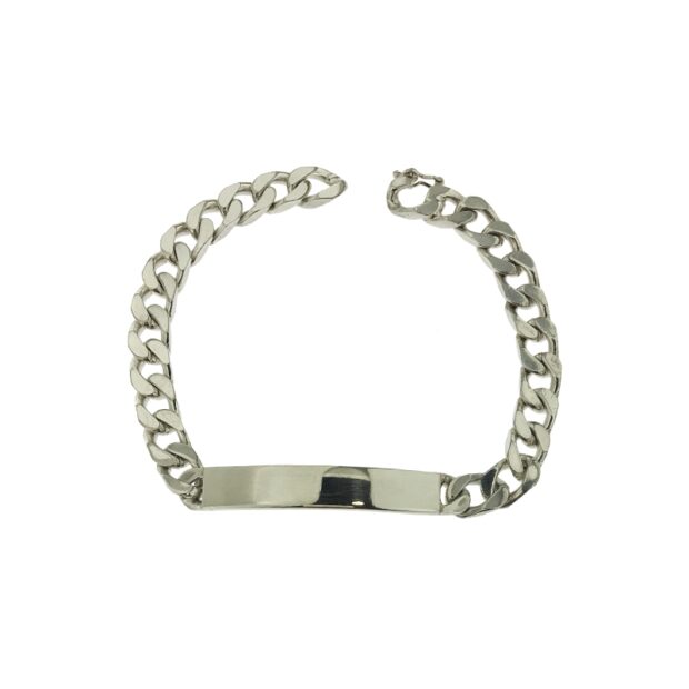Bracciale con piastrina in Argento 925%