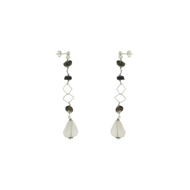 Orecchini pendenti in argento 925% con Pietre Colorate
