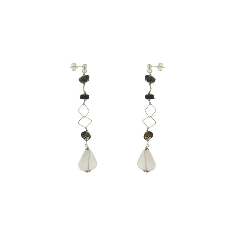 Orecchini pendenti in argento 925% con Pietre Colorate