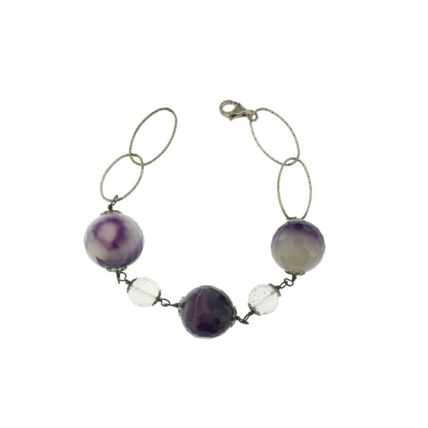 Bracciale in Argento 925% con pietra Agata