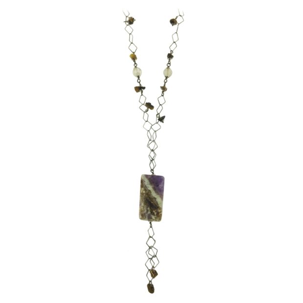 Collana in Argento 925% con Pietre Colorate