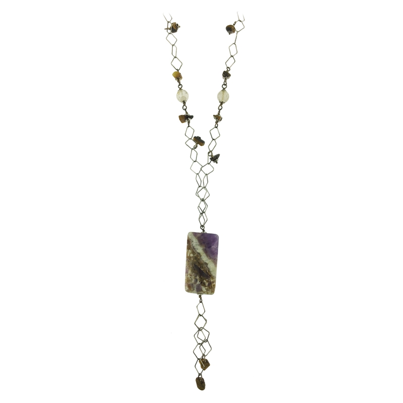 Collana in Argento 925% con Pietre Colorate