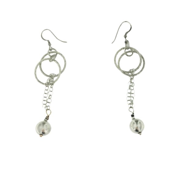 Orecchini a cerchio in argento 925%