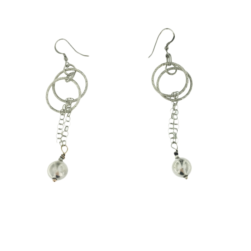 Orecchini a cerchio in argento 925%
