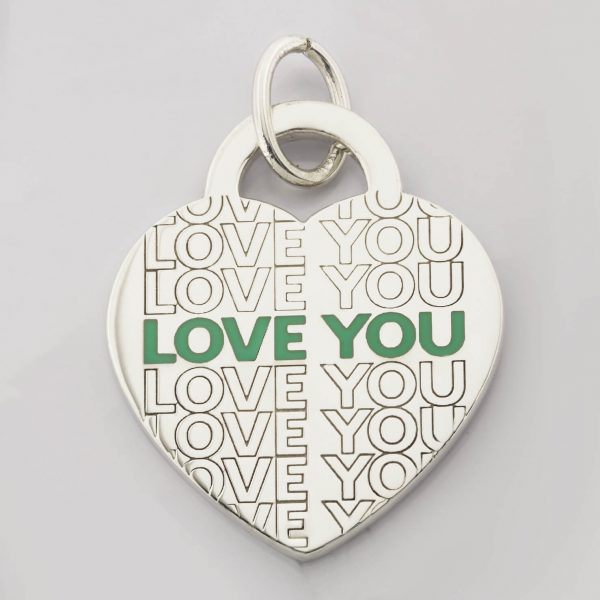 Ciondolo Cuore Tiffany in argento e smalto