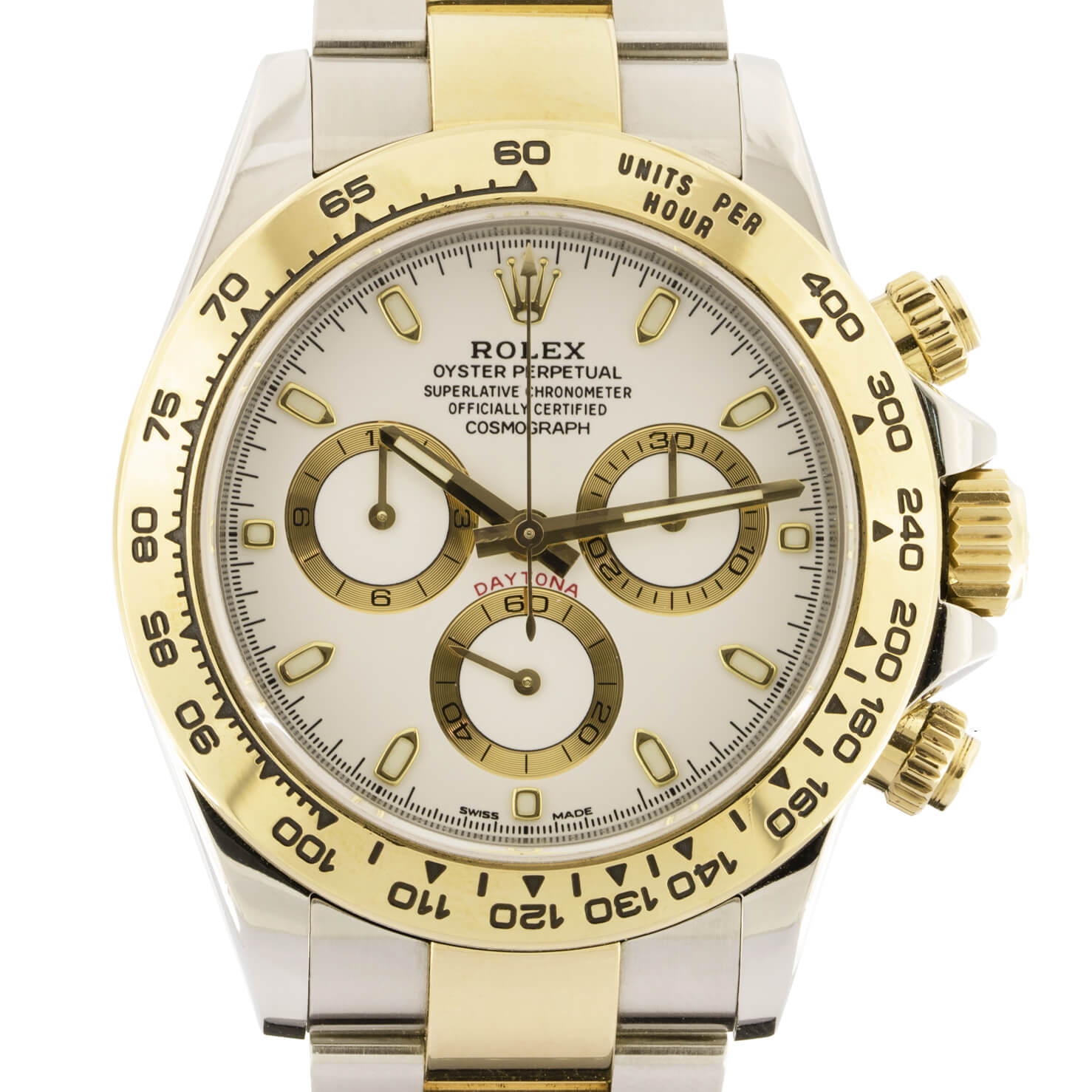 Rolex Daytona 40mm Yellow Gold and Steel white dial Ref 116503  ricondizionato a 19,800.00€
