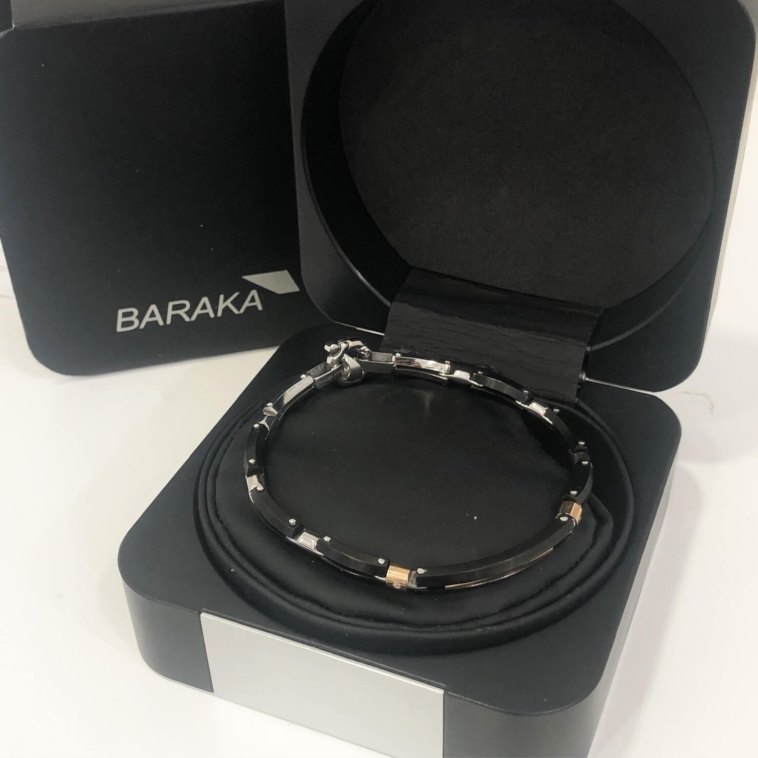 Bracciale Barakà in acciaio e oro rosa con scatola ricondizionato a 270.00€