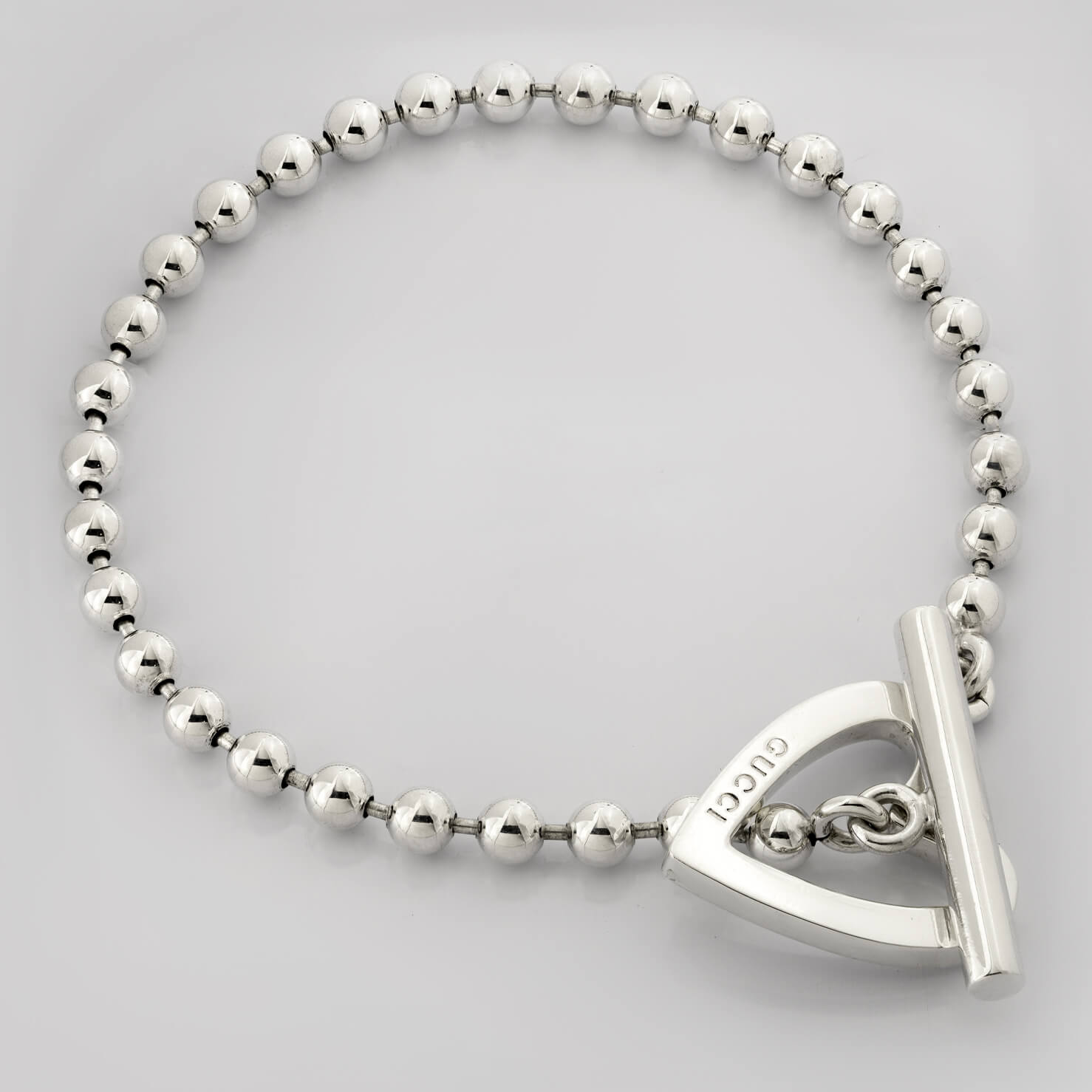 Bracciale Gucci in argento 925% con ciondolo Cuore ricondizionato a 130.00€