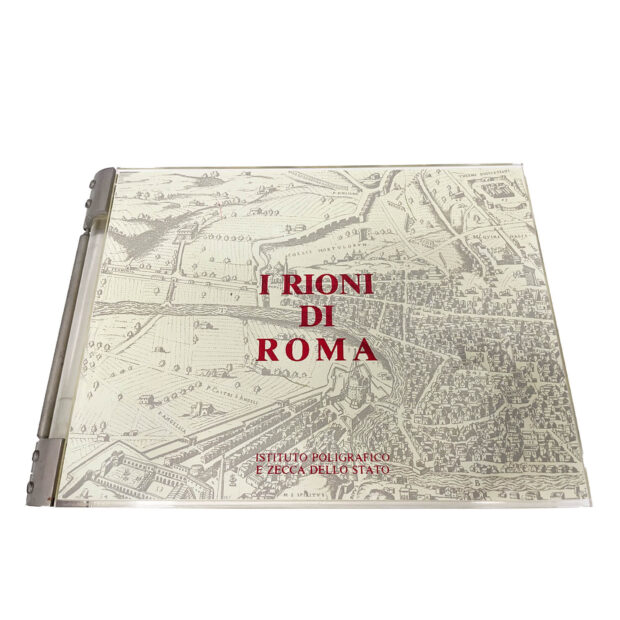 Cofanetto con 22 monete in argento 800 "I Rioni di Roma"