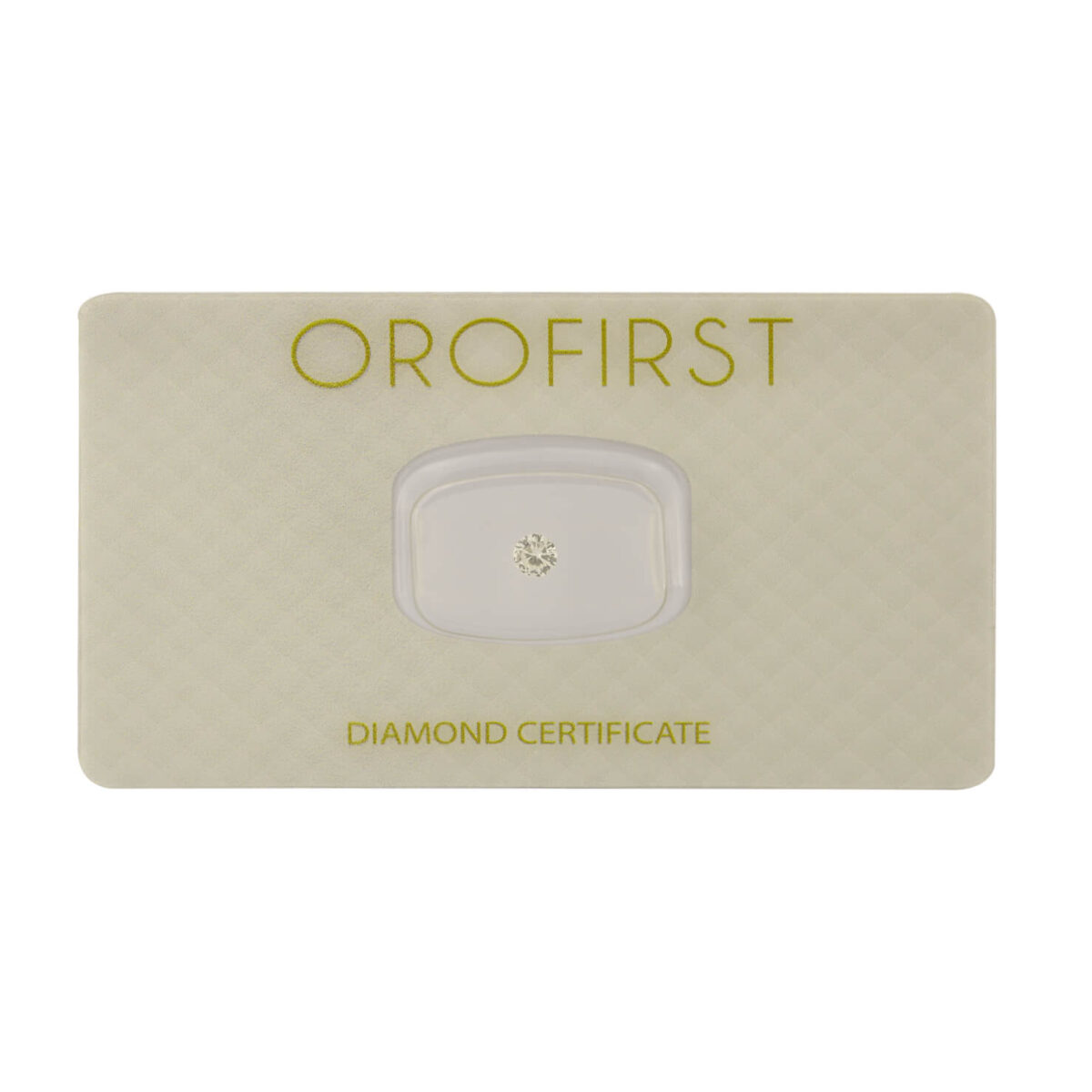 Diamante taglio round 0,22ct certificato Orofirst