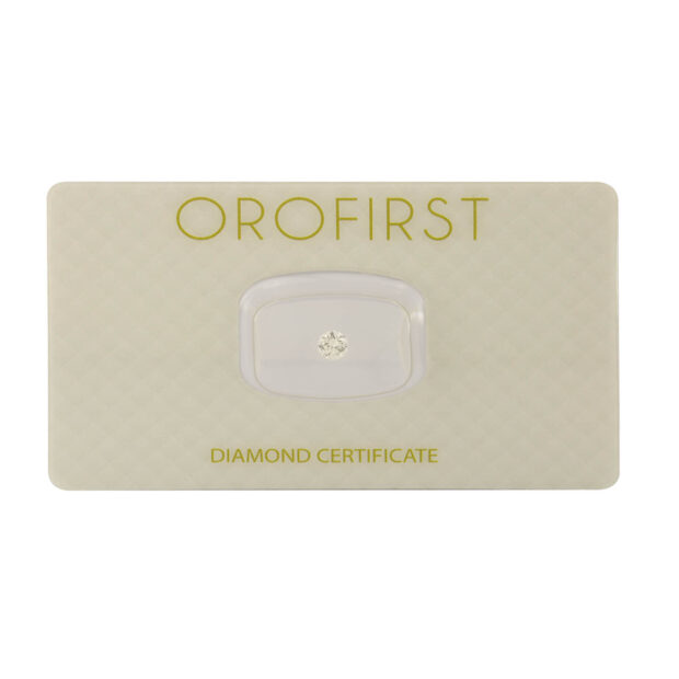 Diamante taglio round 0,20ct certificato Orofirst