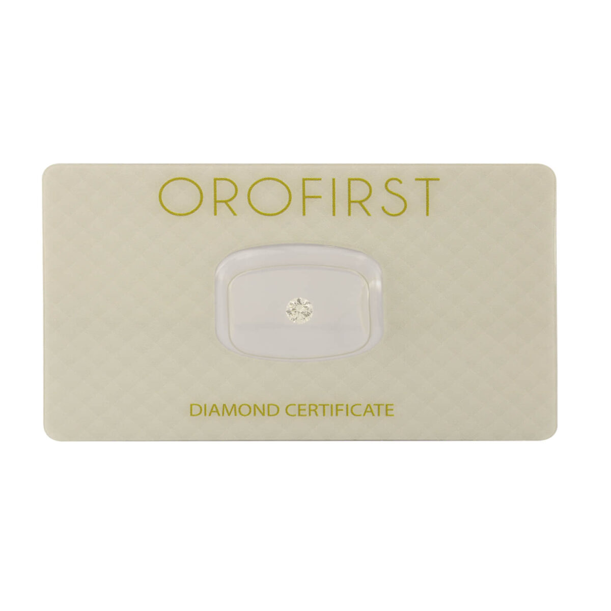 Diamante taglio round 0,20ct certificato Orofirst