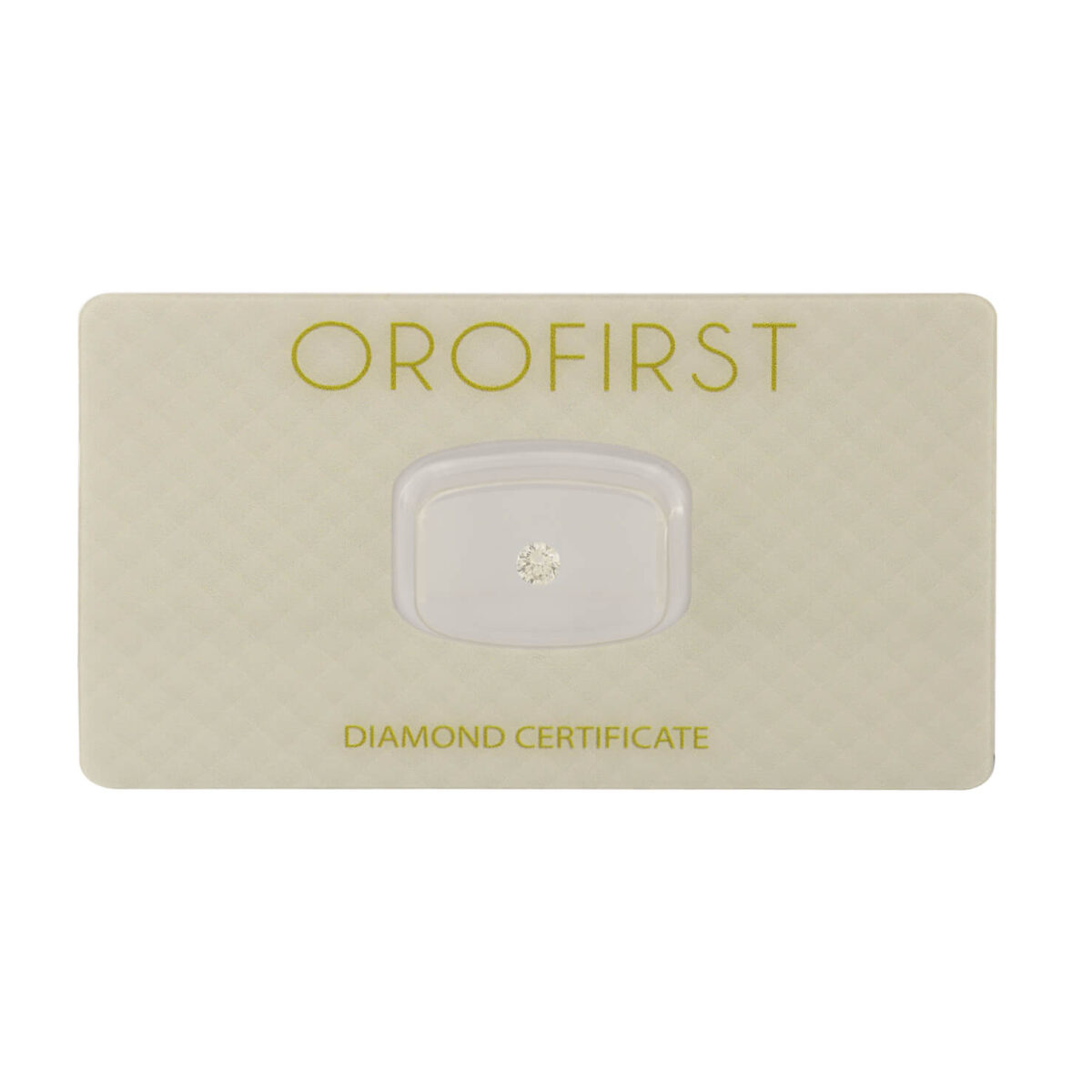 Diamante taglio round 0,19ct certificato Orofirst