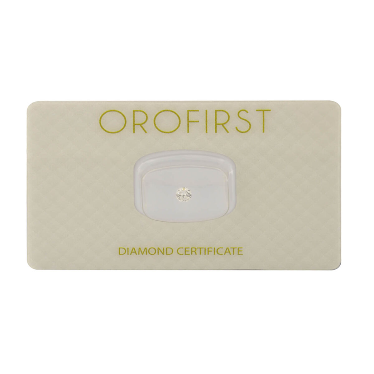Diamante taglio round 0,21ct certificato Orofirst