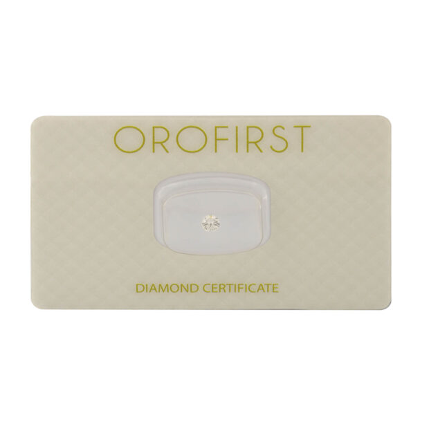 Diamante taglio round 0,21ct certificato Orofirst