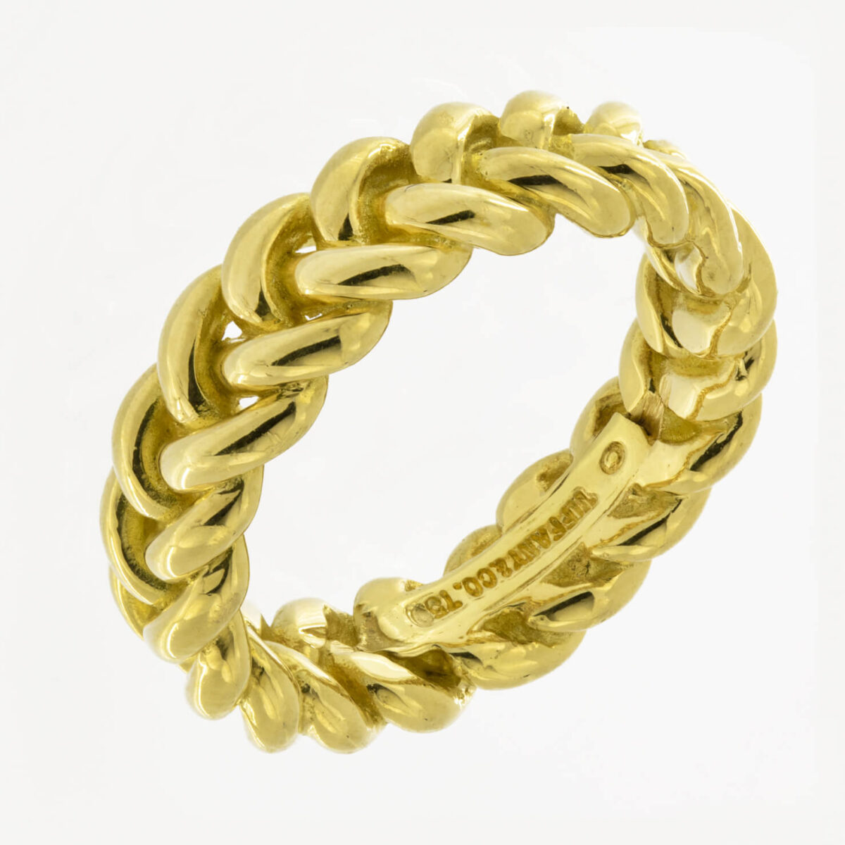 Anello Tiffany & Co. in oro giallo 18kt con scatola e pochette originale