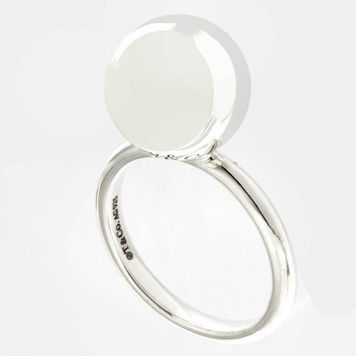 Anello Tiffany Ball in argento con pochette originale