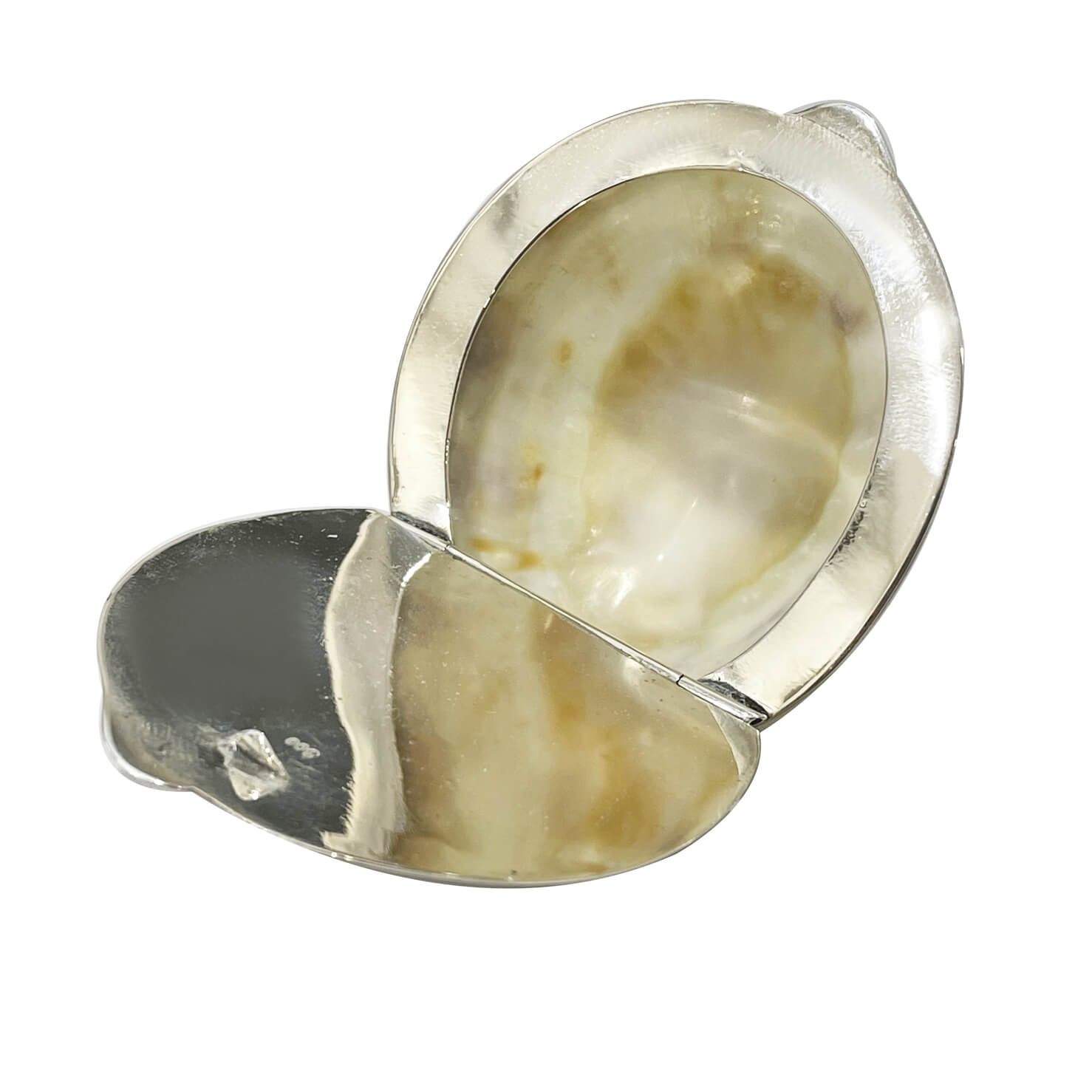 Bracciale Con Conchiglia Kauri In Argento E Oro Rosa - Fatto A Mano, Regolabile, Con Confezione Regalo - Gioiello Portafortuna Donna
