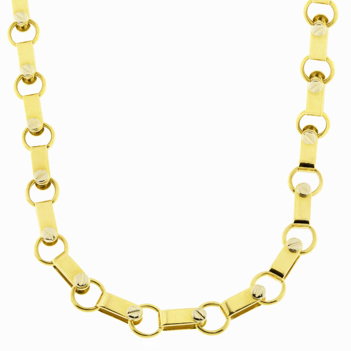Collana a catena Figaro oro giallo cava 10 k, 4,6 mm | IT