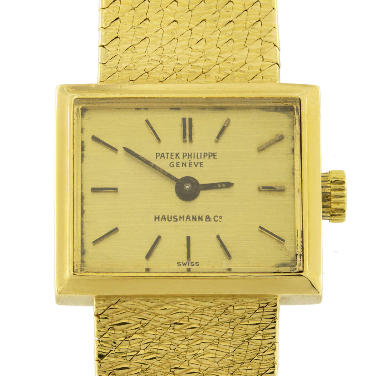 Patek Philippe Lady Hausmann dial 18kt rectangular ref 3362