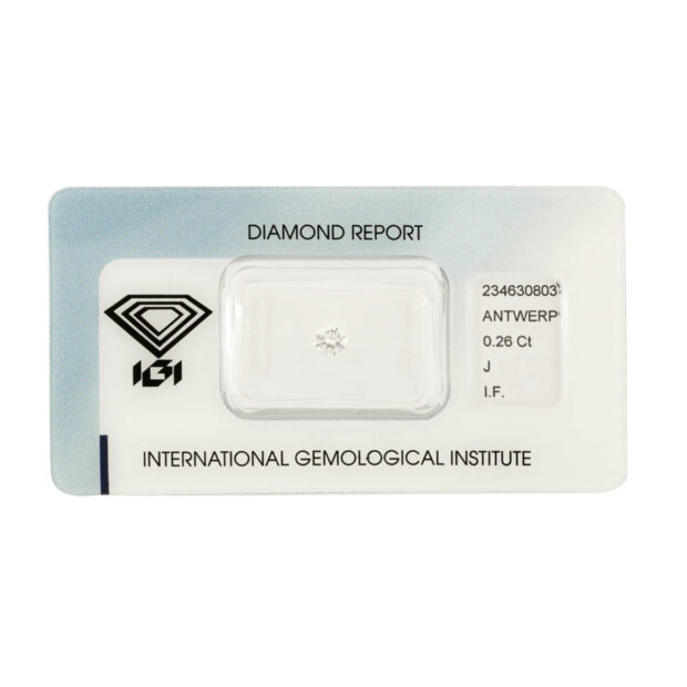DIAMANTE ROUND 0,26 CT CERTIFICATO IGI