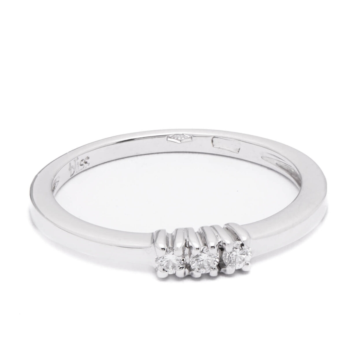 Anello trilogy Bliss in oro bianco e diamanti 0,09ct tot