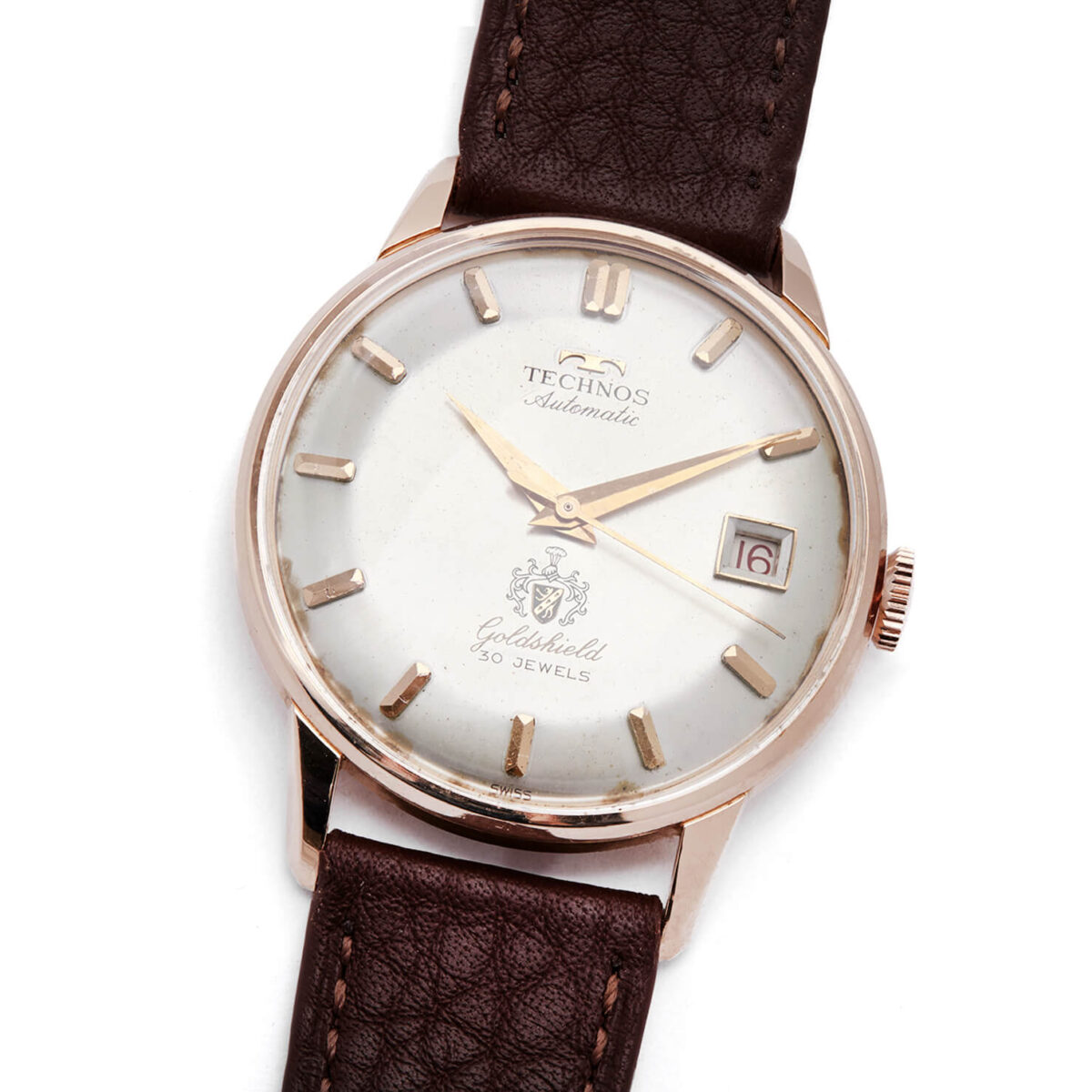 Technos Goldshield automatic rosegold 18kt ref 1745