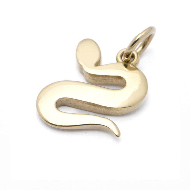 Ciondolo Dodo serpente in oro giallo