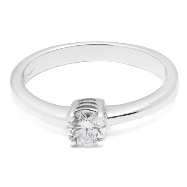 Anello solitario Salvini in oro bianco con diamante 0,34ct