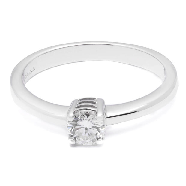 Anello solitario Salvini in oro bianco con diamante 0,34ct