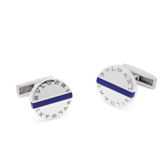 Gemelli Bulgari Bulgari in argento e lapis