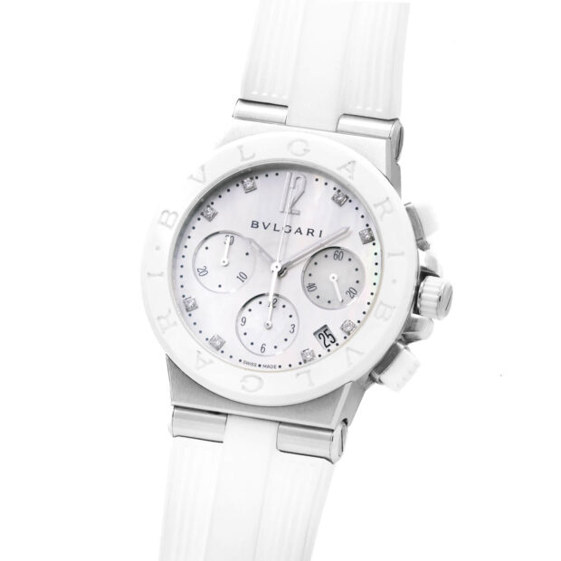 Bulgari Diagono Chronograph White Shell ref DG37SCCH