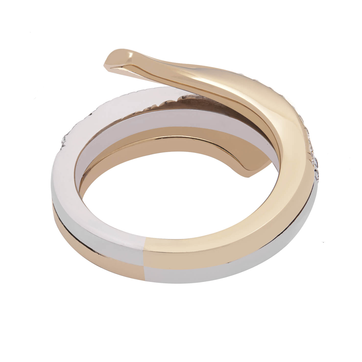Anello Damiani Eden in oro giallo e bianco con diamanti 0 54ct tot ricondizionato a 1 500.00