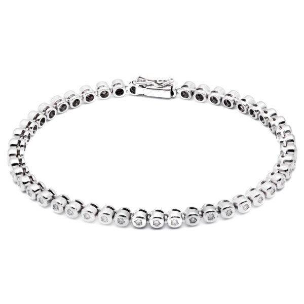 Bracciale tennis in oro bianco e diamanti 1,175ct