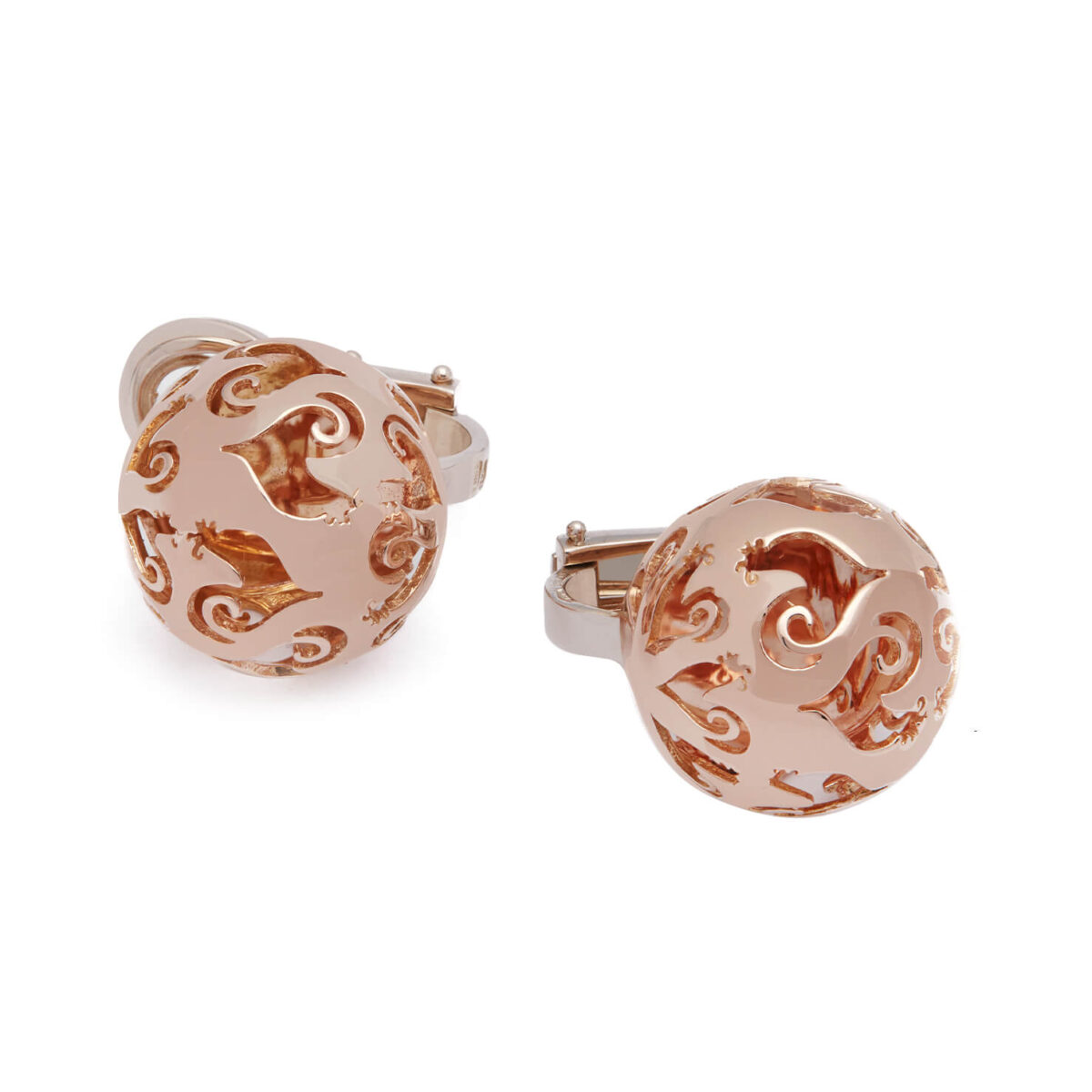 Orecchini Chantecler J-O in oro rosa e bianco