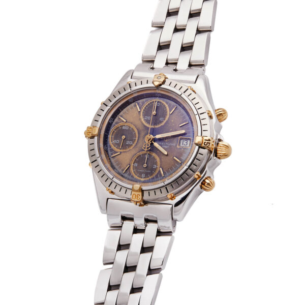 Breitling Chronomat B13048 blu dial turned gold