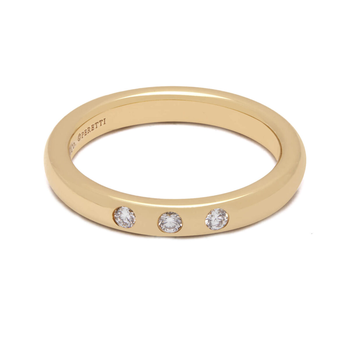 Fede Tiffany Elsa Peretti in oro giallo e diamanti 0,045ct tot