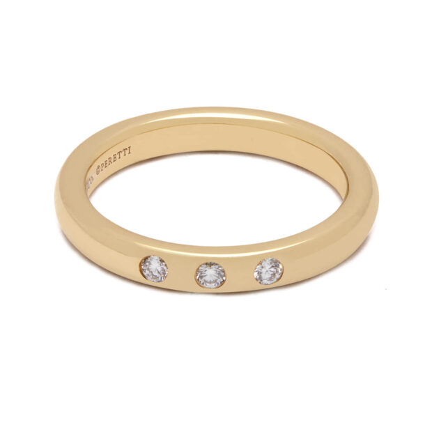 Fede Tiffany Elsa Peretti in oro giallo e diamanti 0,045ct tot