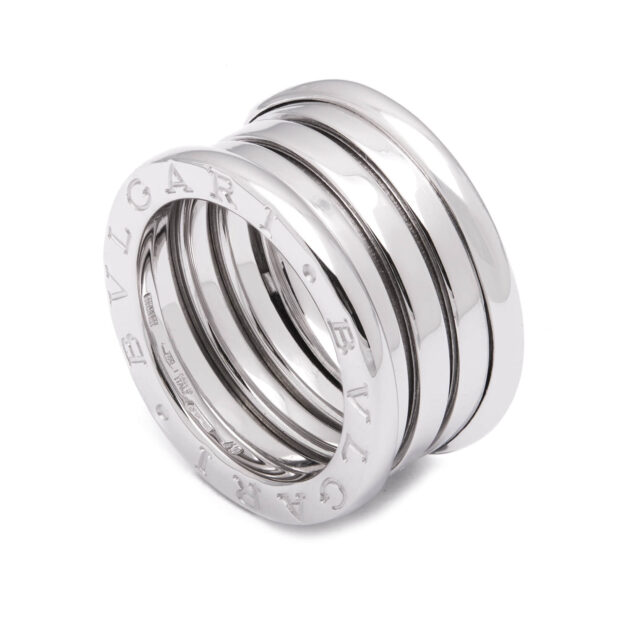 Anello Bulgari Bzero1 4 fasce in oro bianco
