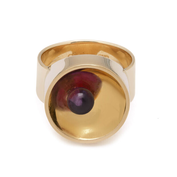 Anello Dinh Van collezione Osmosi in oro giallo ed ametista