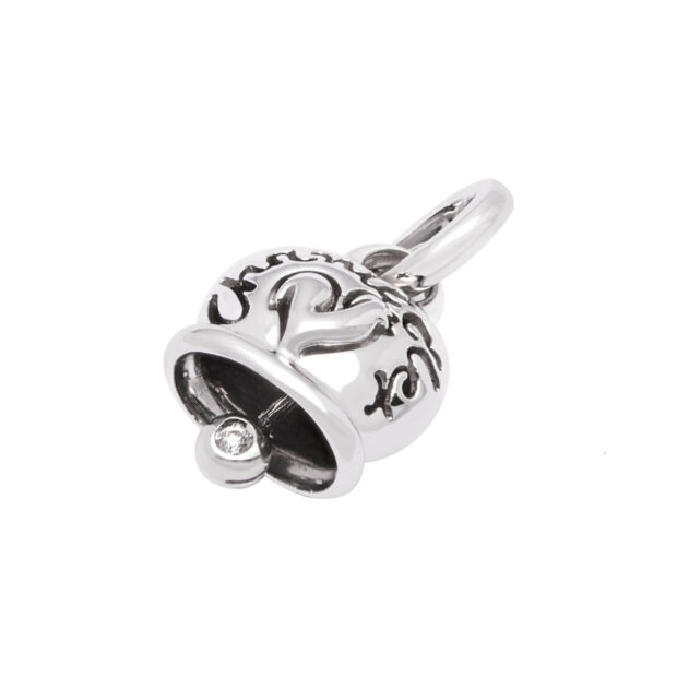 Ciondolo Chantecler campanella in oro bianco e diamante