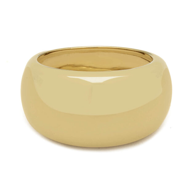 Anello fascia bombata Invernizzi in oro giallo