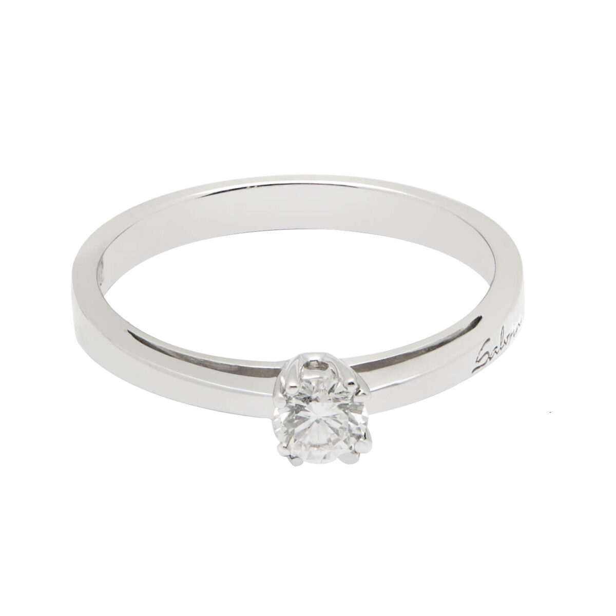 Anello solitario Salvini in oro bianco con diamante 0,27ct