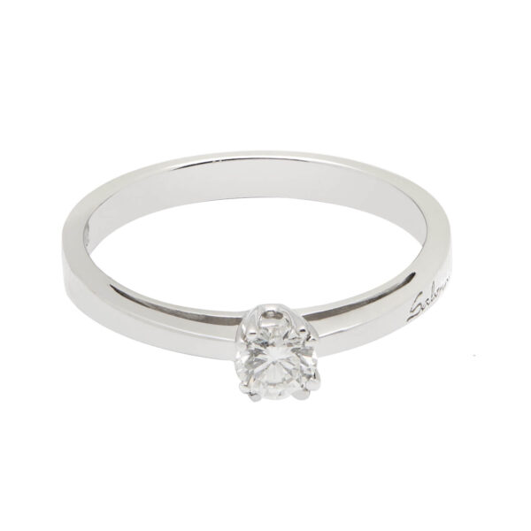 Anello solitario Salvini in oro bianco con diamante 0,27ct