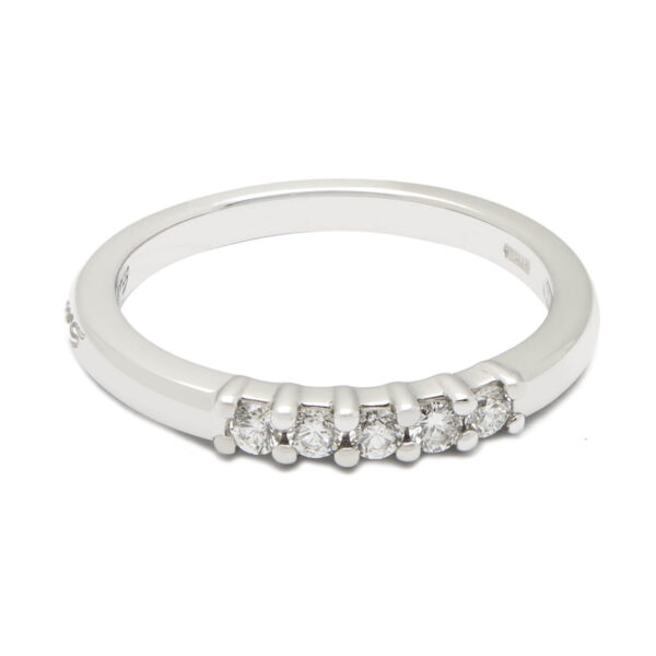 Anello veretta Salvini in oro bianco e diamanti 0,175ct