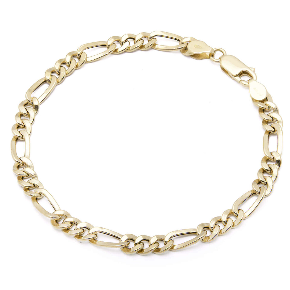 Bracciale in oro giallo maglia vuota 3+1