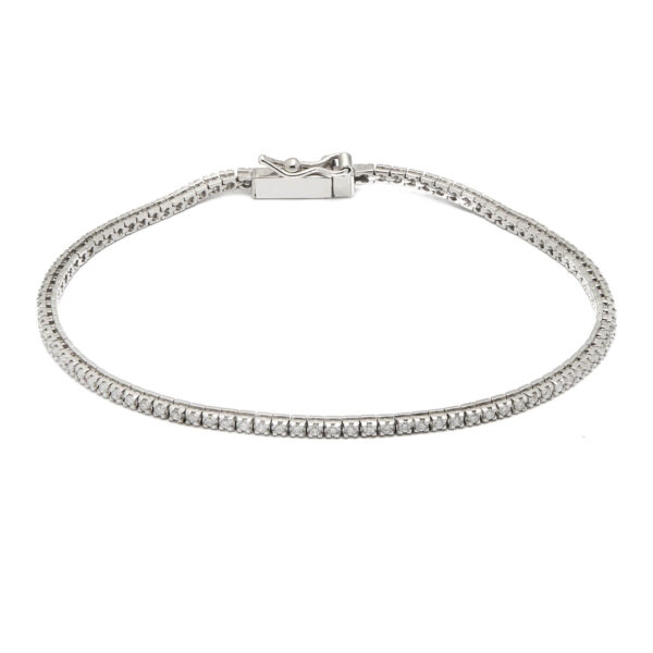 Bracciale tennis in oro bianco e diamanti 1ct