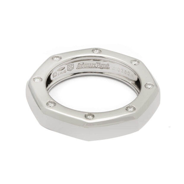 Anello Audemars Piguet Royal Oak in oro bianco e diamanti