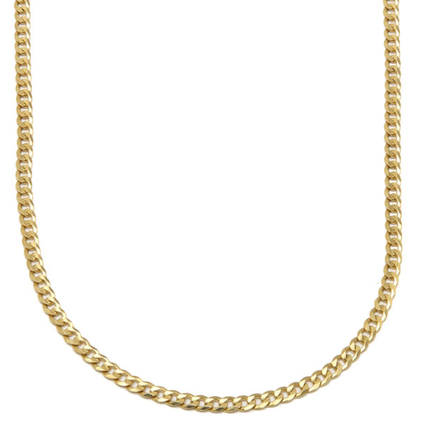 Collana in oro giallo maglia groumette piatta