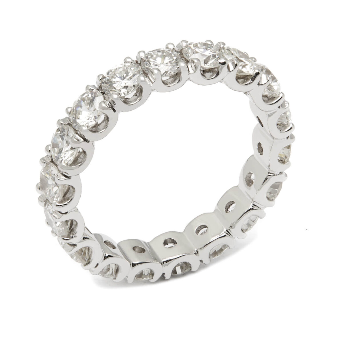 Anello Eternity in oro bianco 18kt con diamanti 3,35ct